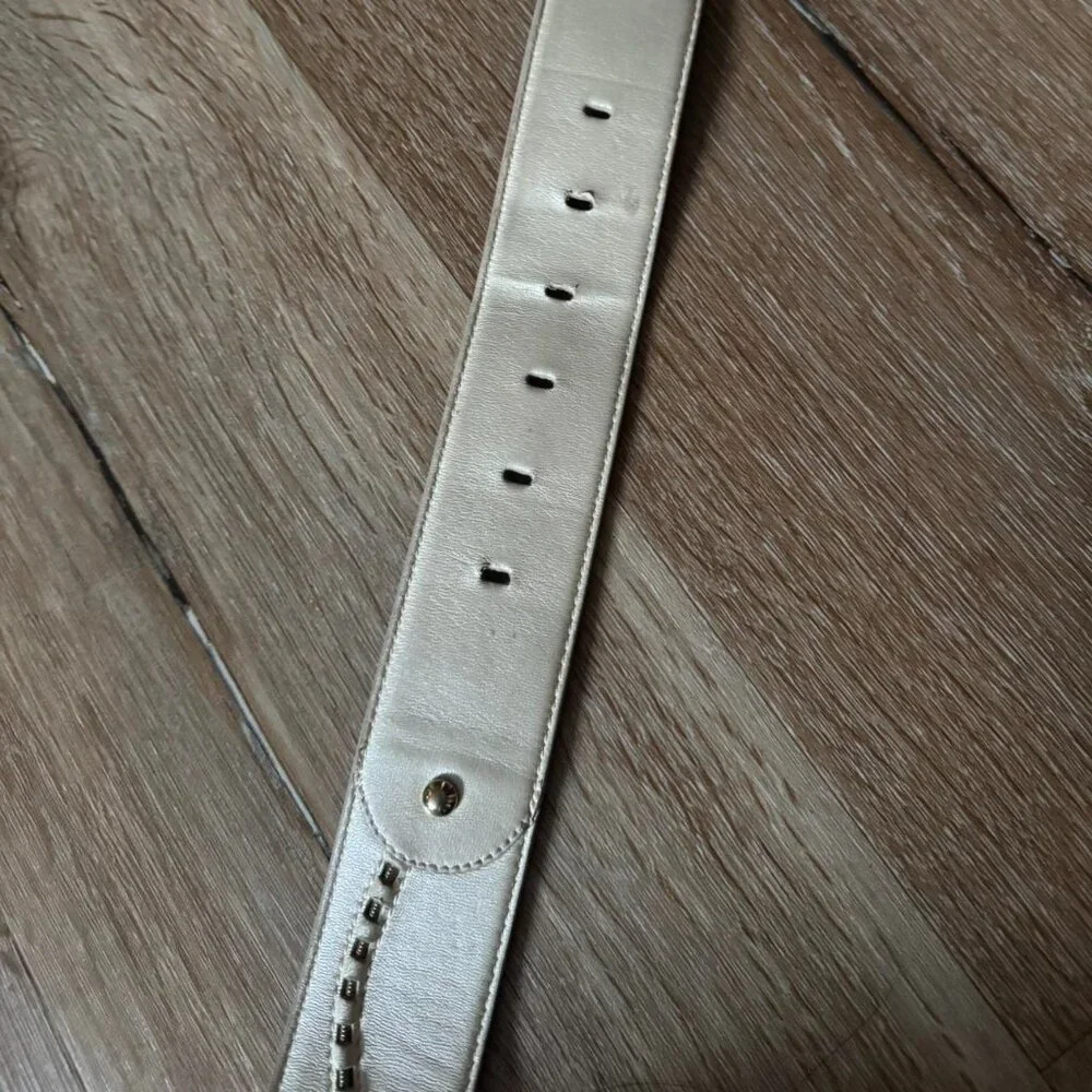 Versace Cream off white big Buckle Belt size 80/32 made in Italy‎